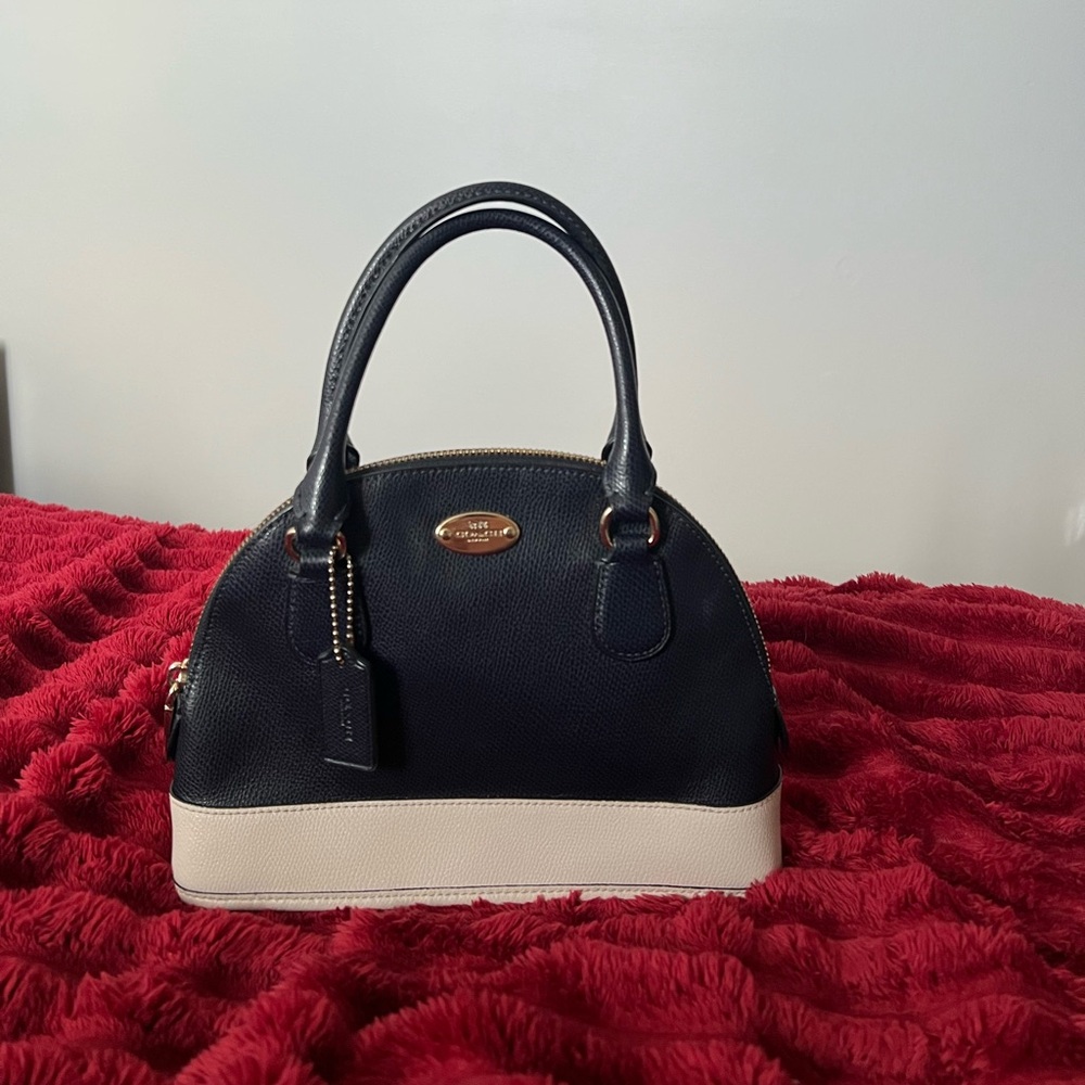 Used Coach Crossbody Bag - Navy & Cream